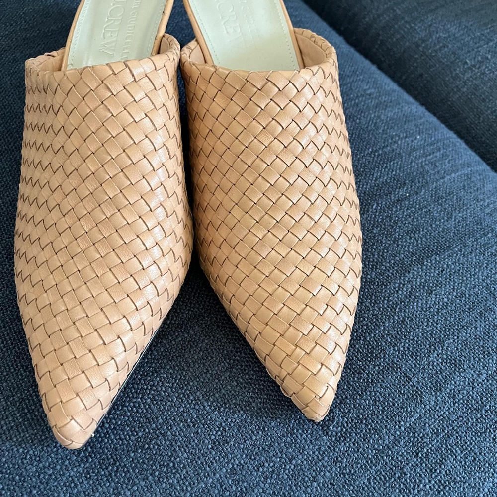 Collection J.Crew Mari GIUDICELLI x j crew woven leather mule color, adobe clay